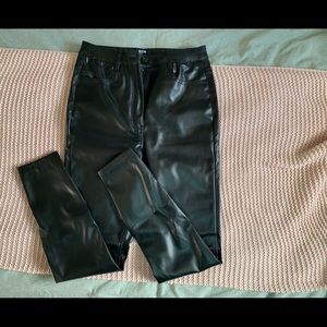 Black Faux Leather Pants